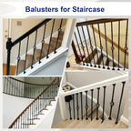 30-Pack Iron Balusters for Staircase Interior, Basket & Twist Design