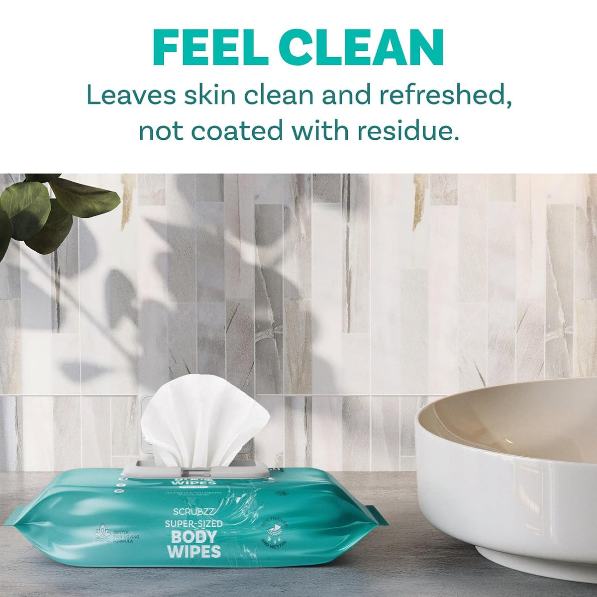 Adult Wipes for Elderly, Extra Large 8” x 12” – Thicker, Premium & Extra Moist No Rinse Whole Body Bathing &