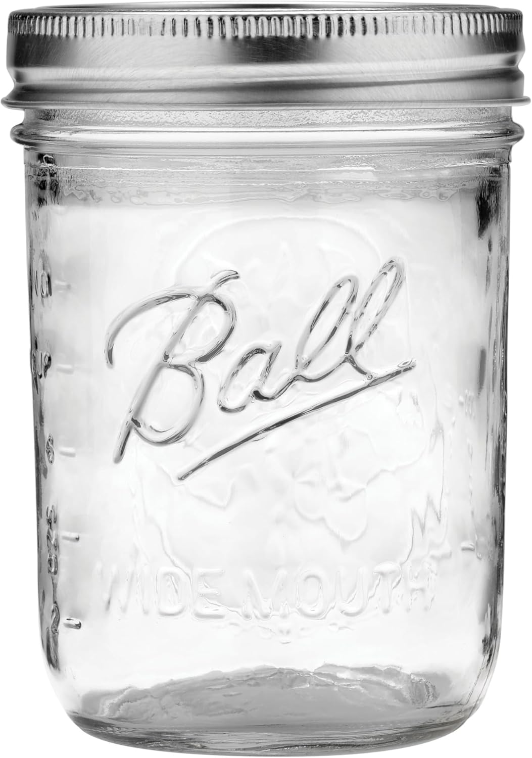 Wide Mouth Pint Canning Jars, 12 Pack, Clear