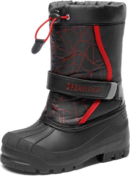 Unisex Snow Waterproof Winter Boots | Warm Faux Fur Lined Outdoor Secure Grip Anti Slip Outsole Easy Wear Windproof
