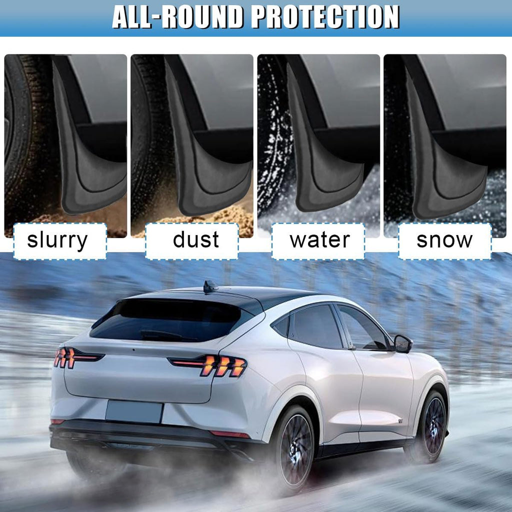 Car Mud Flaps, 12 × 8.5 in Flexible & Bendable Splash Guards Set | Vehicle Front & Rear Mudflaps Protection with