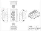 Slim DIN Rail Mount 10A/300V Pluggable Screw Terminal Block Distribution Module (5x4 Position)