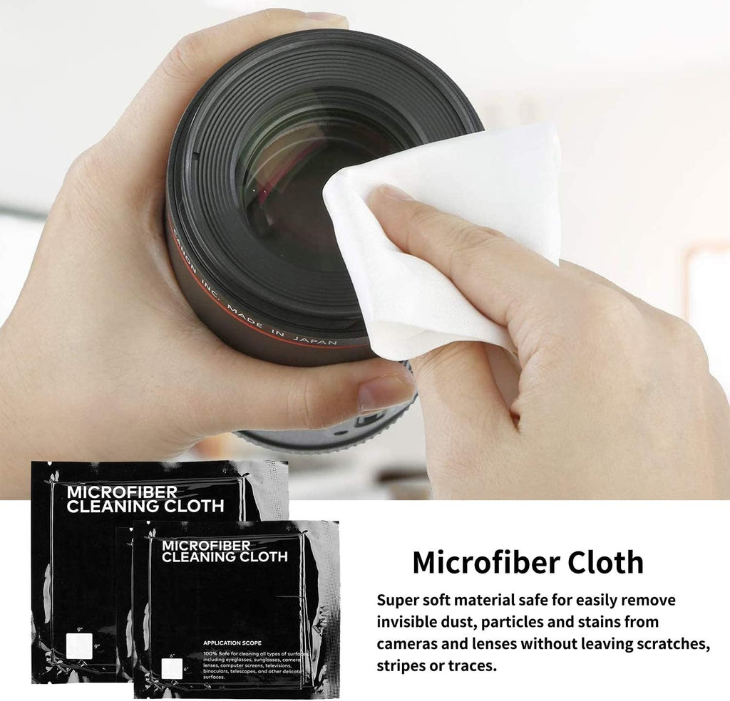 Professional DSLR Camera Cleaning Kit with APS-C Cleaning Swabs, Microfiber Cloths, Camera Cleaning Pen, for Camera