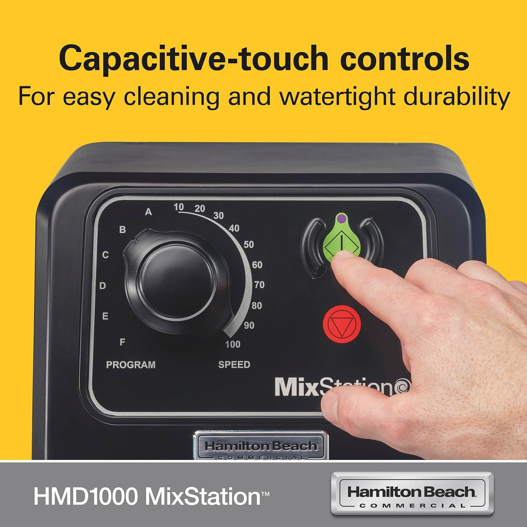 MixStation Drink Mixer, 3/4 HP Motor, Programmable, Variable Speed, Easy to Clean, NSF Certified, HMD1000 BLACK