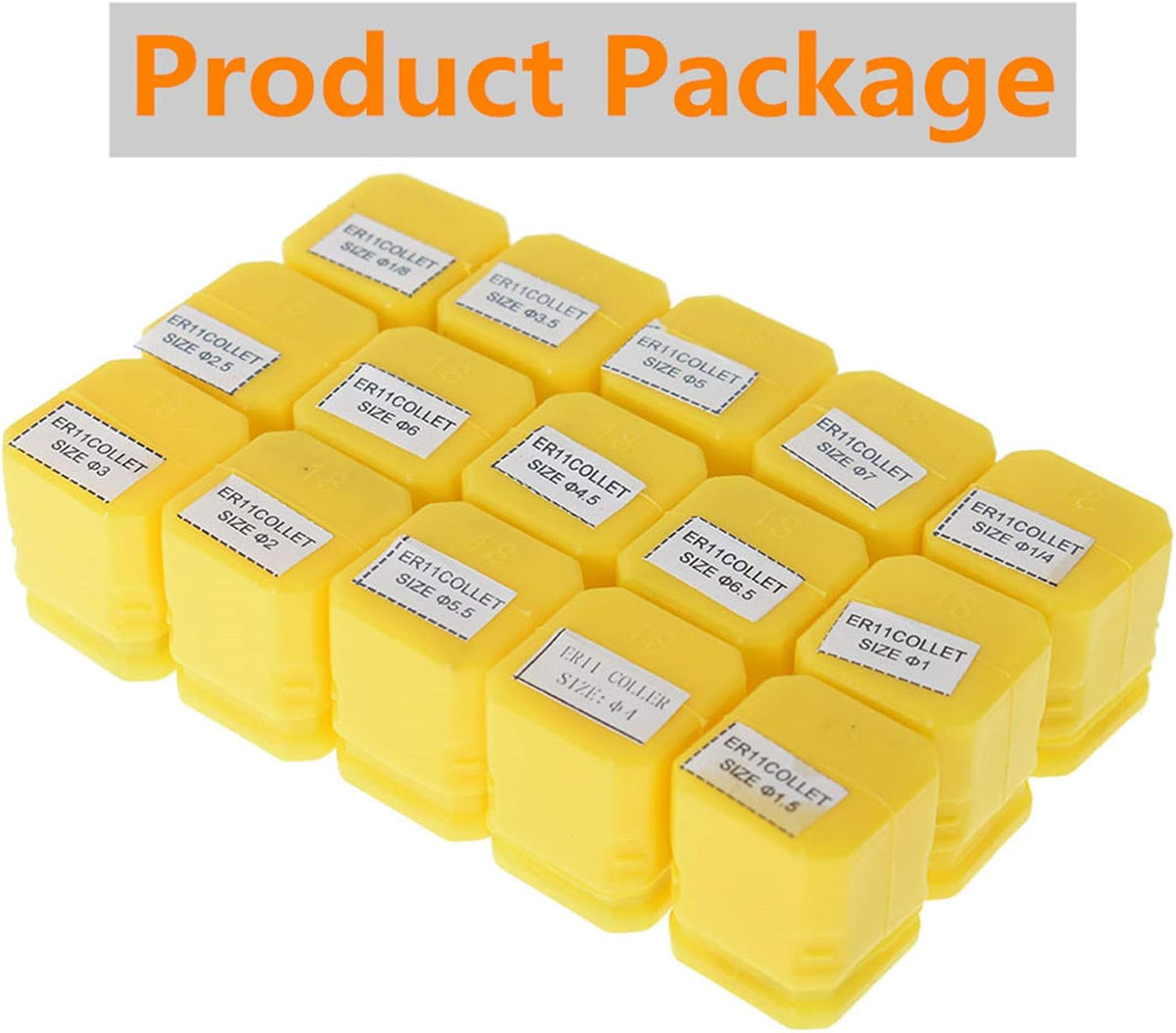 findmall 15Pcs ER11 Accuracy Spring Collet Set 1-7MM and 1/8,1/4-Inch