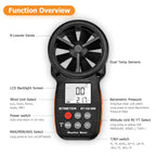 BTMETER BT-100WM Handheld Anemometer, Wind Speed Meter, Digital Barometer