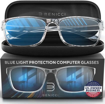 Stylish Blue Light Blocking Glasses for Women & Men – Helps Reduce Glare & Digital Eye Strain from Computers, Phones