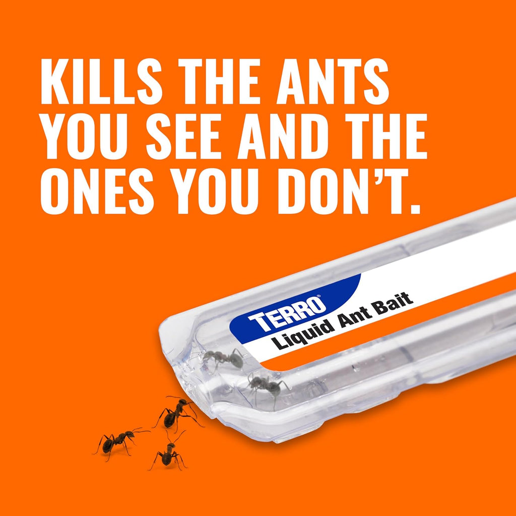 Liquid Ant Killer Bait Stations, Indoor Ant Traps, T300-2, 12-Pack | Borax Formula, Kills the Queen & the Entire
