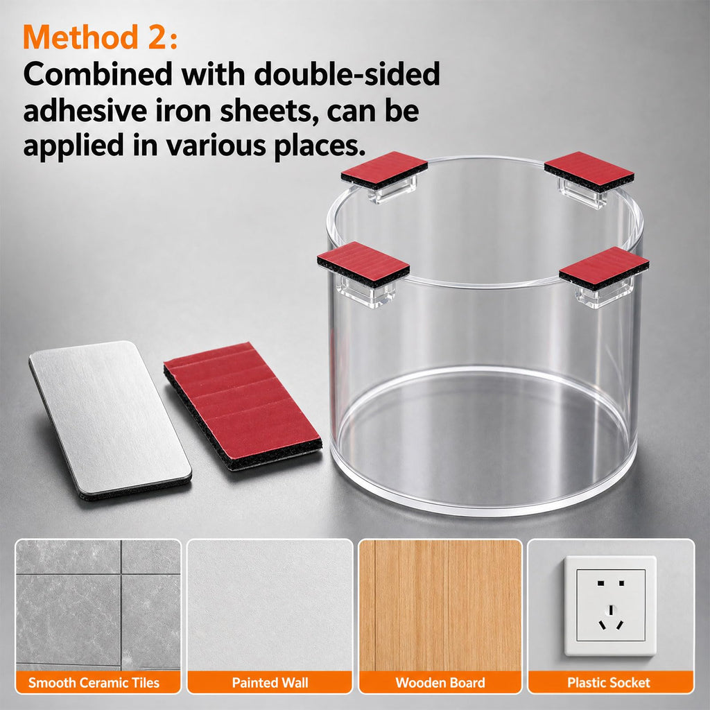 Strong Magnet Magnetic Push Button Switch Protective Cover Dustproof Waterproof Transparent for Computer Cocket Emergency Stop Button Round 86 * 64mm ﻿