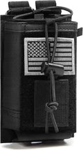Tactical Molle Radio Holster Holder Case Military Heavy Duty Pouch Bag for Two Ways Walkie Talkies Adjustable Storage