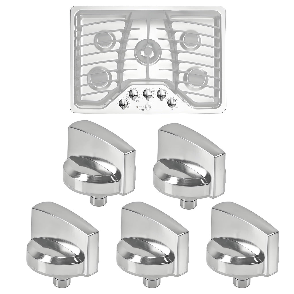WB03X25796 Stove Knobs Compatible with GE Gas Cooktop Range - 5 Pack