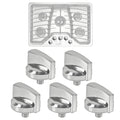 WB03X25796 Stove Knobs Compatible with GE Gas Cooktop Range - 5 Pack