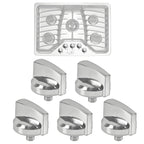 WB03X25796 Stove Knobs Compatible with GE Gas Cooktop Range - 5 Pack
