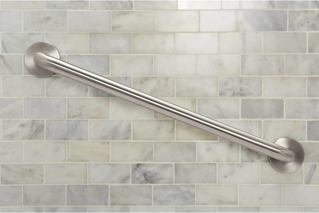 Matte Black 24-Inch Bathroom Safety Grab Bar with Concealed Screws for Elderly Shower Support, R8724BL