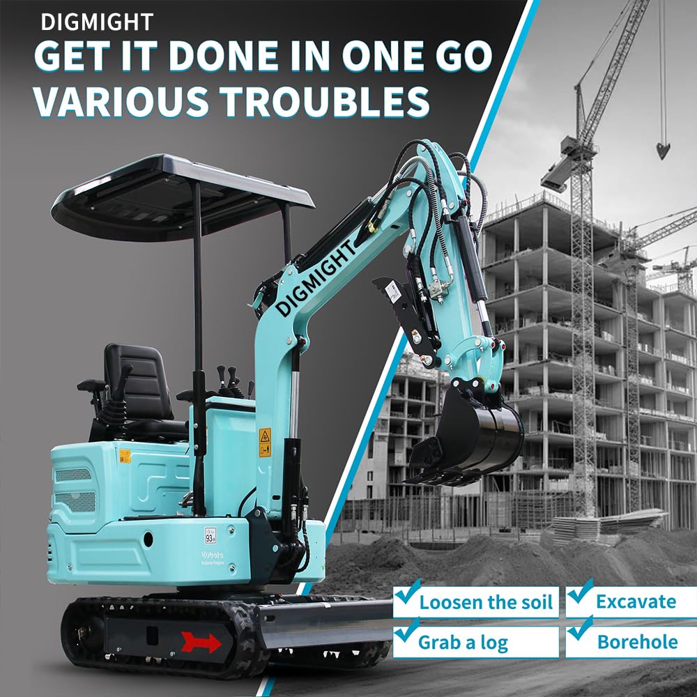 1.4 Ton Mini Excavator - EPA Certified 11.4hp Kubotaengine