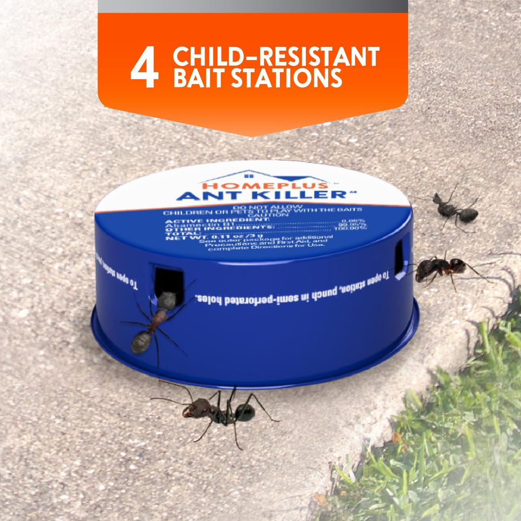 Homeplus Ant Killer AB, Metal Bait Station, Ants Killer for House, Ant Traps Indoor & Outdoor, 12 Pack