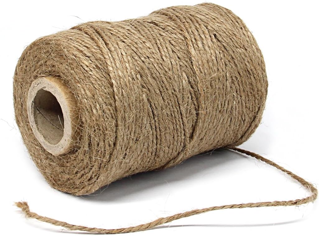 300 Feet Natural Jute Twine and 100pcs Kraft Paper Gift Tags with String