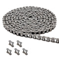 #41 Roller Chain 10 Feet for Gate Openers, Carbon Steel Operator Chain Replacement for Extension Automatic Sliding Gate Opener, Garage Hanger Door, Includes 5 Connecting Links