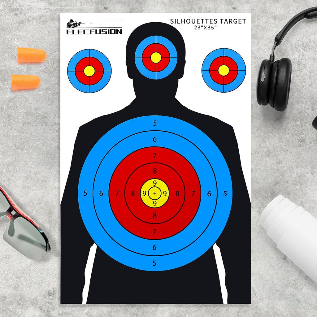 Silhouette Shooting Targets, 23X35 inch Paper Targets for Shooting Range, Suitable for Indoor/Outdoor Range Use with