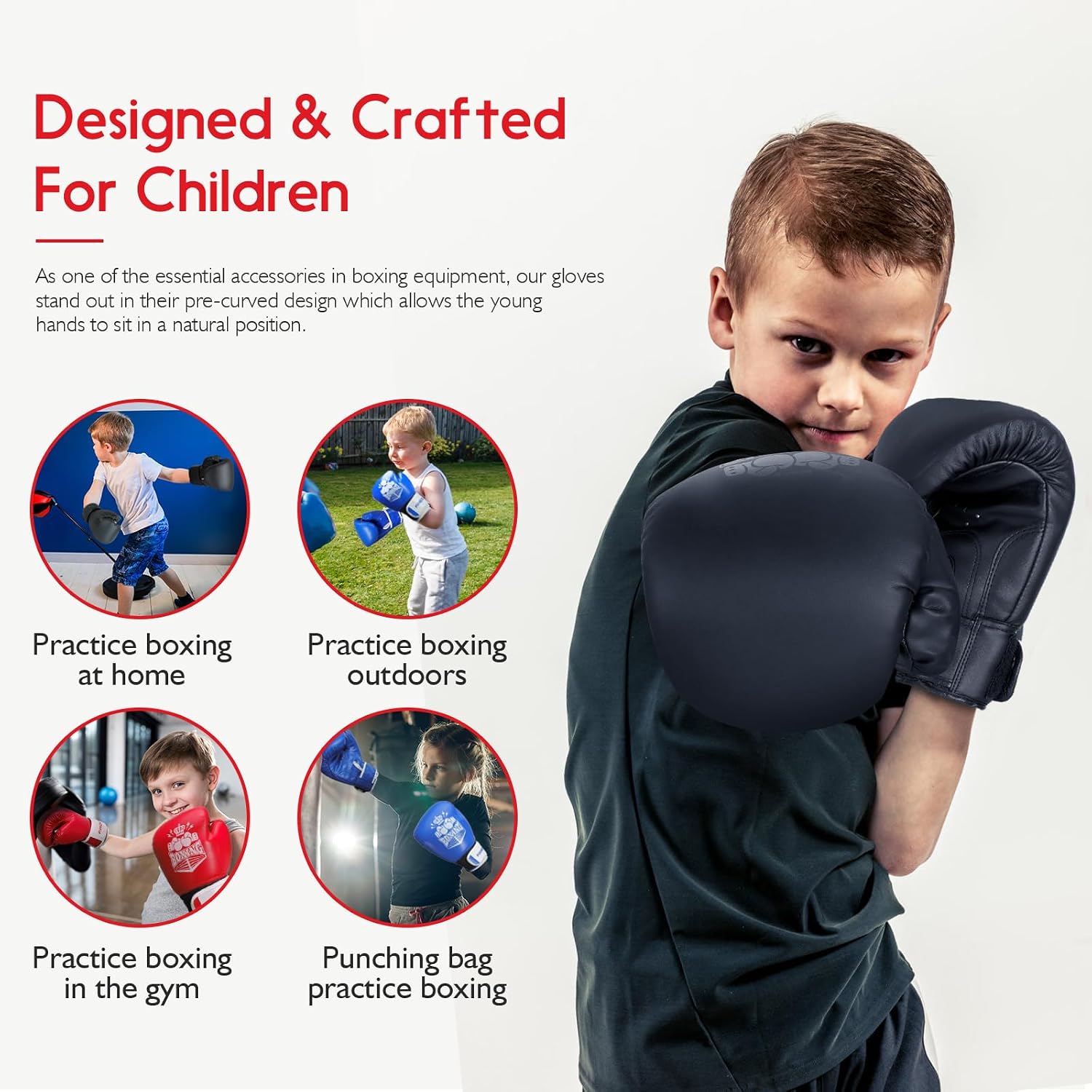 Kids Boxing Gloves for Sparring,Punching Bag,MMA Training,Ages 3-15 | Youth Boxing gloves For Training, Kids Sparring