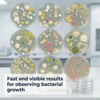 Bacteria Growing Kit with Pre-Poured Agar Plates, Petri Dishes with Agar
