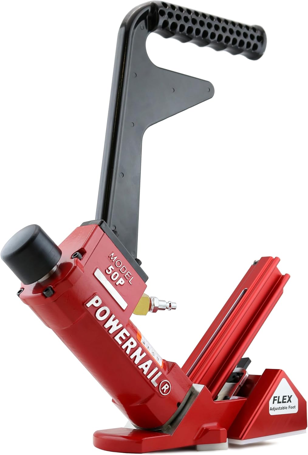 50PFLEXXLSW Pneumatic 18 Gauge L-Cleat Flooring Nailer with FLEX Adjustable Base for Hardwood, Exotic, Engineered T&G
