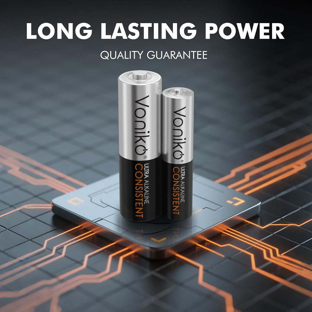 AA and AAA Batteries 48 Count Combo Pack, 24 Double A and 24 Triple A Batteries, 1.5V Premium Alkaline Battery