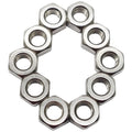 10pcs M10 x 1.25mm Pitch Hex Nuts Stainless Hex Nu, Metric Fine Thread Hex Nuts