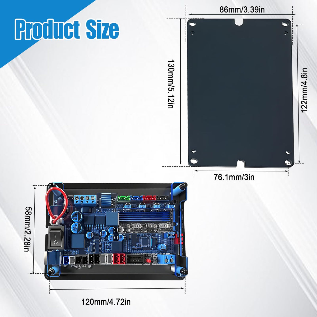 3 Axis GRBL Grblcontrol Stepper Motor 32-Bit CNC Engraving Machine Controller (1 Z-axis 2 Y-axis and 1 X-axis)
