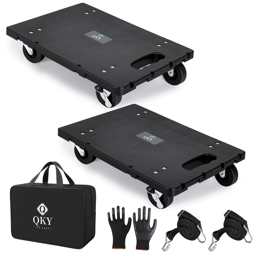 Furniture Dolly 2 Pack, 440LBS per Dolly Flat Moving Cart with Wheels