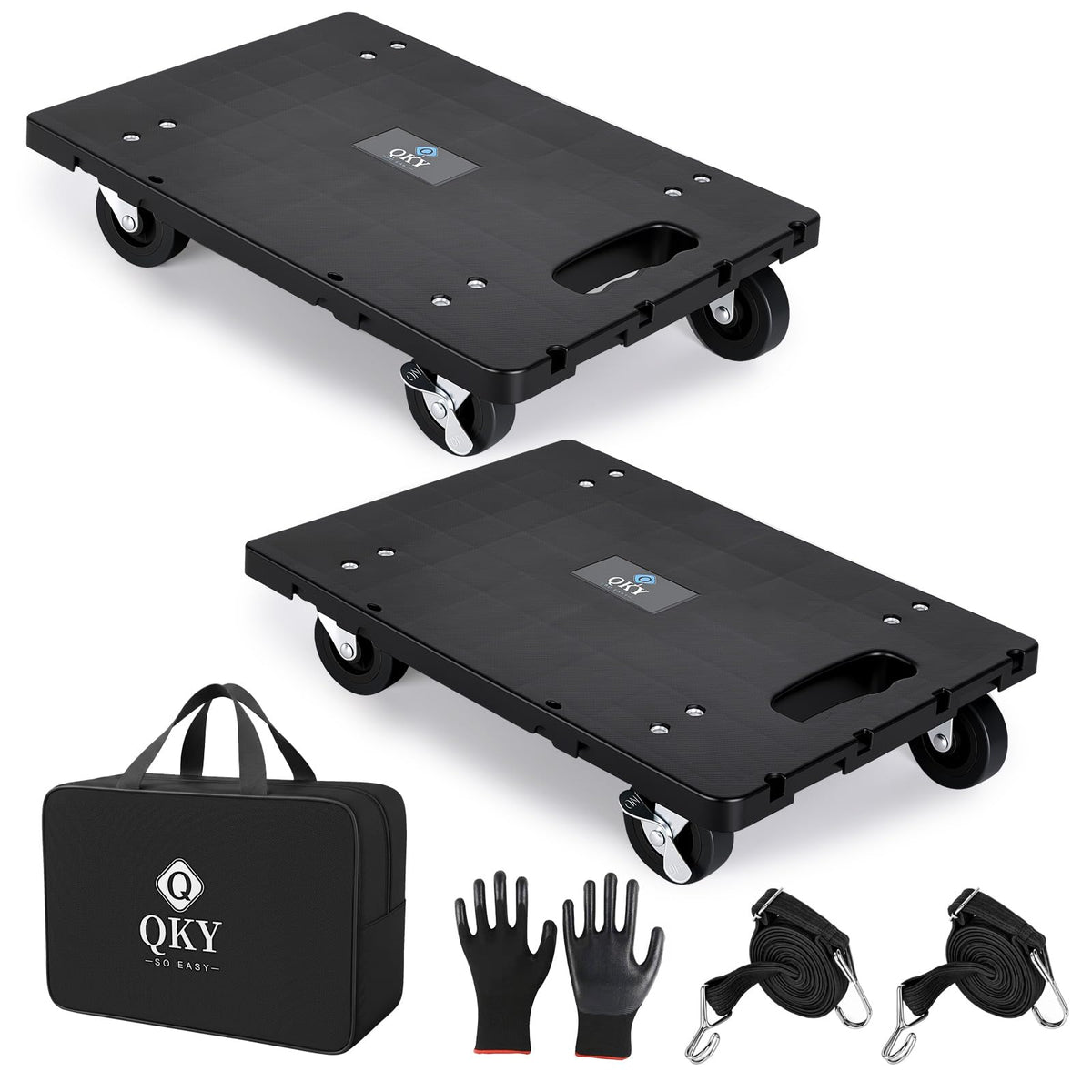 Furniture Dolly 2 Pack, 440LBS per Dolly Flat Moving Cart with Wheels