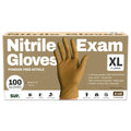 SUP Exam Plus Nitrile Gloves, Powder-Free Disposable, Trail Tan 100Ct (XL)