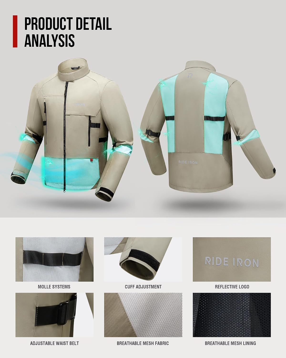 Summer Motorcycle Riding Jacket with CE Armor | Breathable Mesh, Lightweight, CE Level 2 Armor, EVA Back Protector
