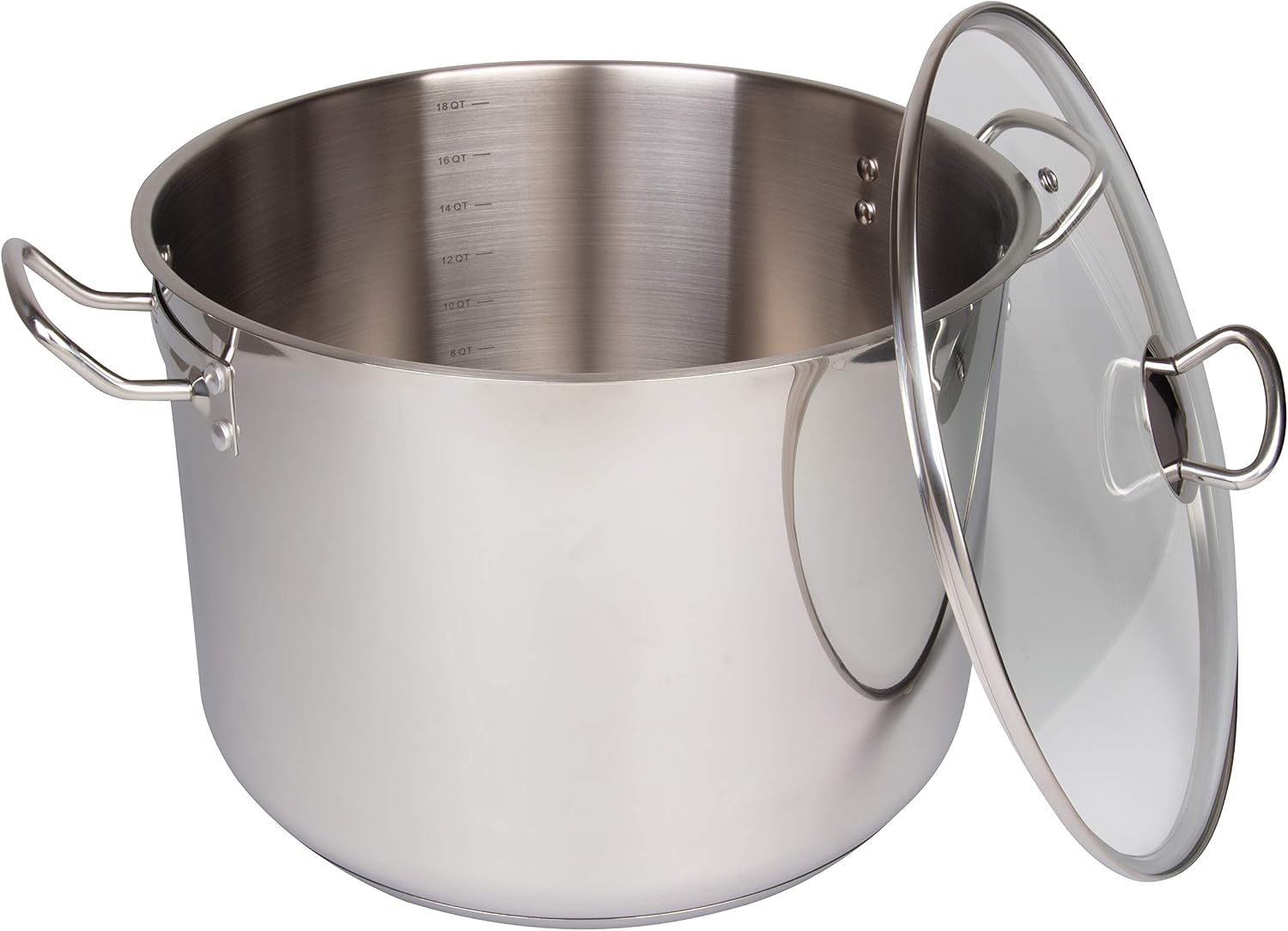 20 Quart Stock Pot with Lid, 18/10 Tri-Ply Stainless Steel | Professional Grade Stockpot with Stick Resistant