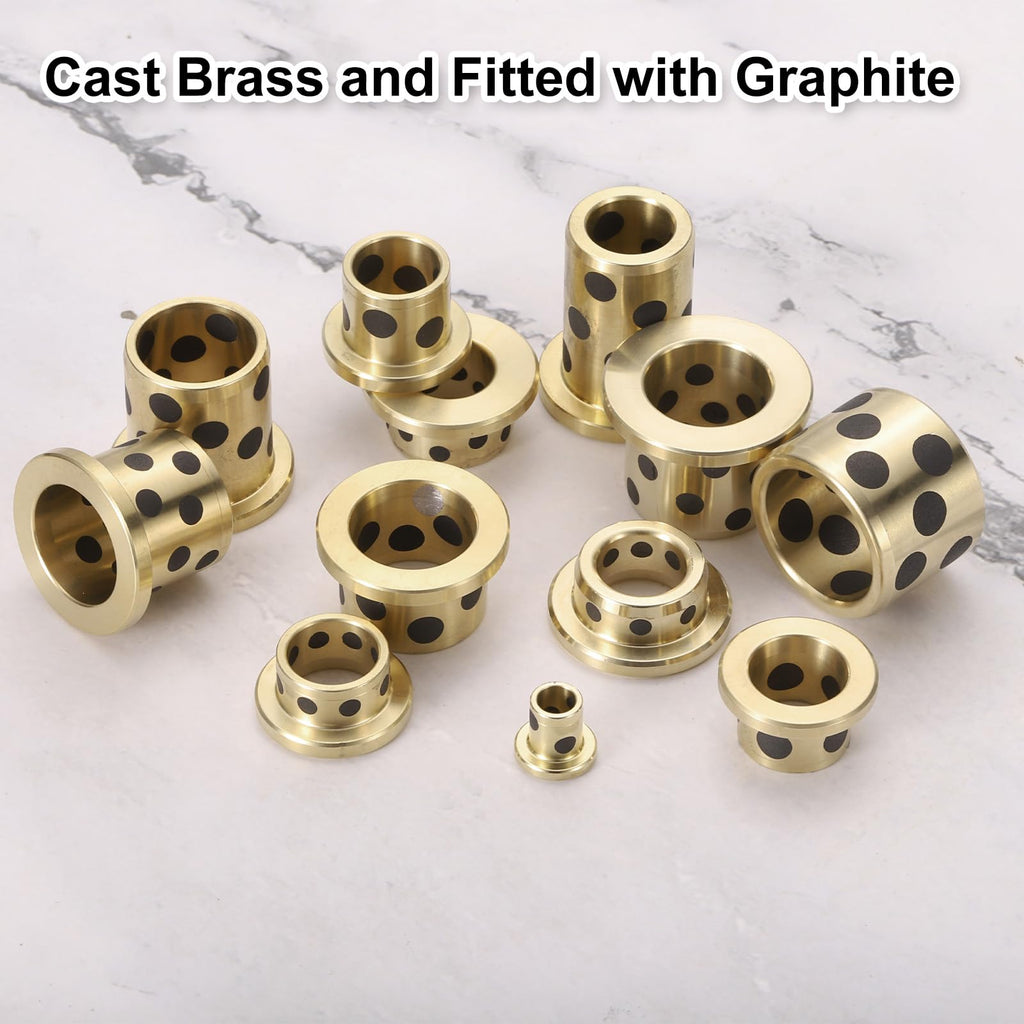 uxcell Sleeve Bearings 4Pcs 20x26x20mm Bore x OD x Height,Brass Bushing