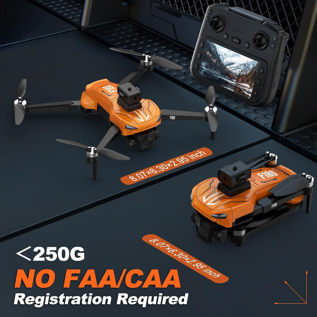 GPS Drone with 4K Camera for Adults, 4.5" Remote Control Screen, Auto Return, Auto Obstacle Avoidance, 22 Min Flight