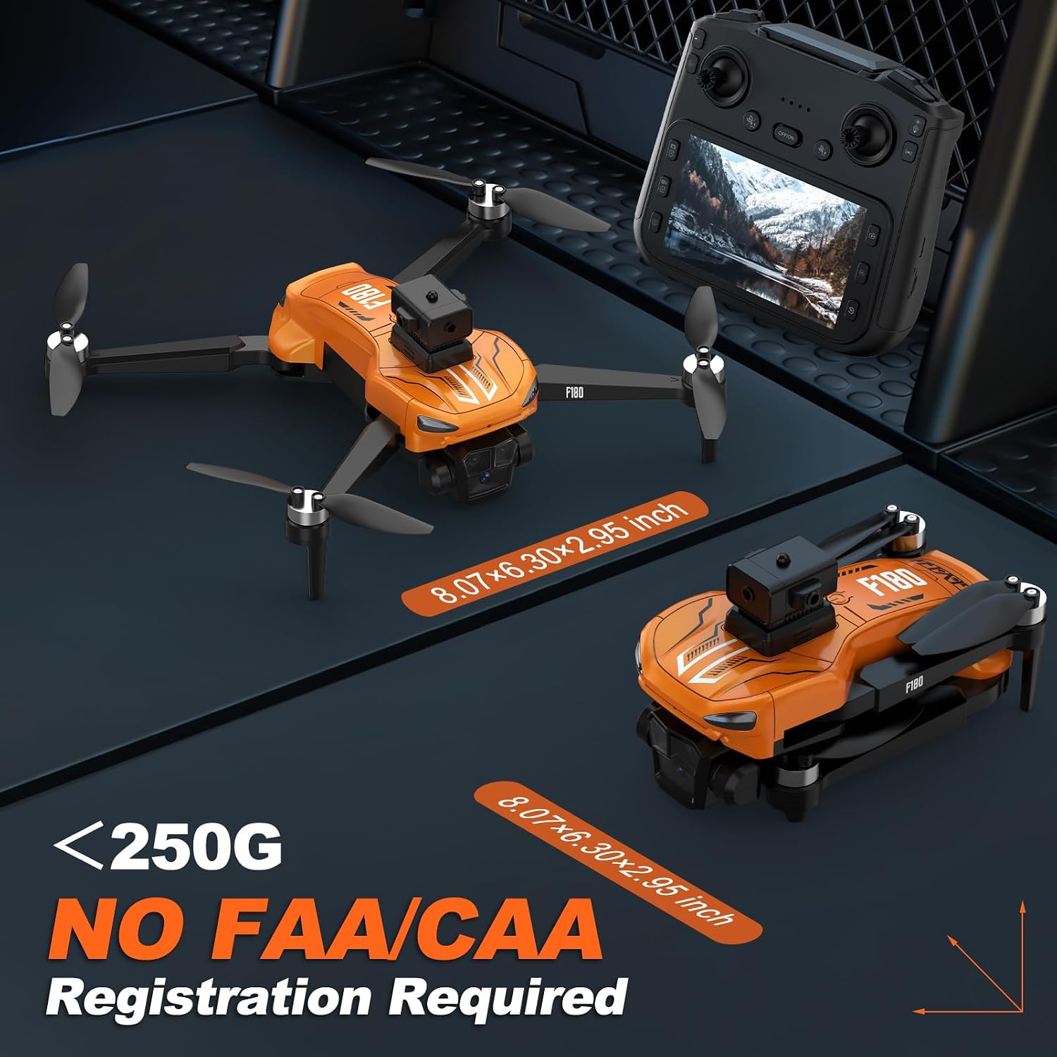 GPS Drone with 4K Camera for Adults, 4.5" Remote Control Screen, Auto Return, Auto Obstacle Avoidance, 22 Min Flight