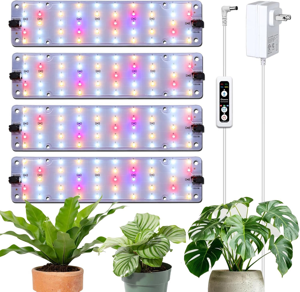 40W Full Spectrum Grow Light, Dimmable Timer, Ultra Thin Linkable | 6/12/16h timer,adjustable brightness,ultra-thin