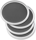 Set of 4, 10 Inch Non-Skid Lazy Susan Organizers - Turntable Rack for Cabinet, Pantry Organization and Storage