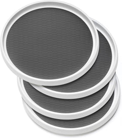 Set of 4, 10 Inch Non-Skid Lazy Susan Organizers - Turntable Rack for Cabinet, Pantry Organization and Storage