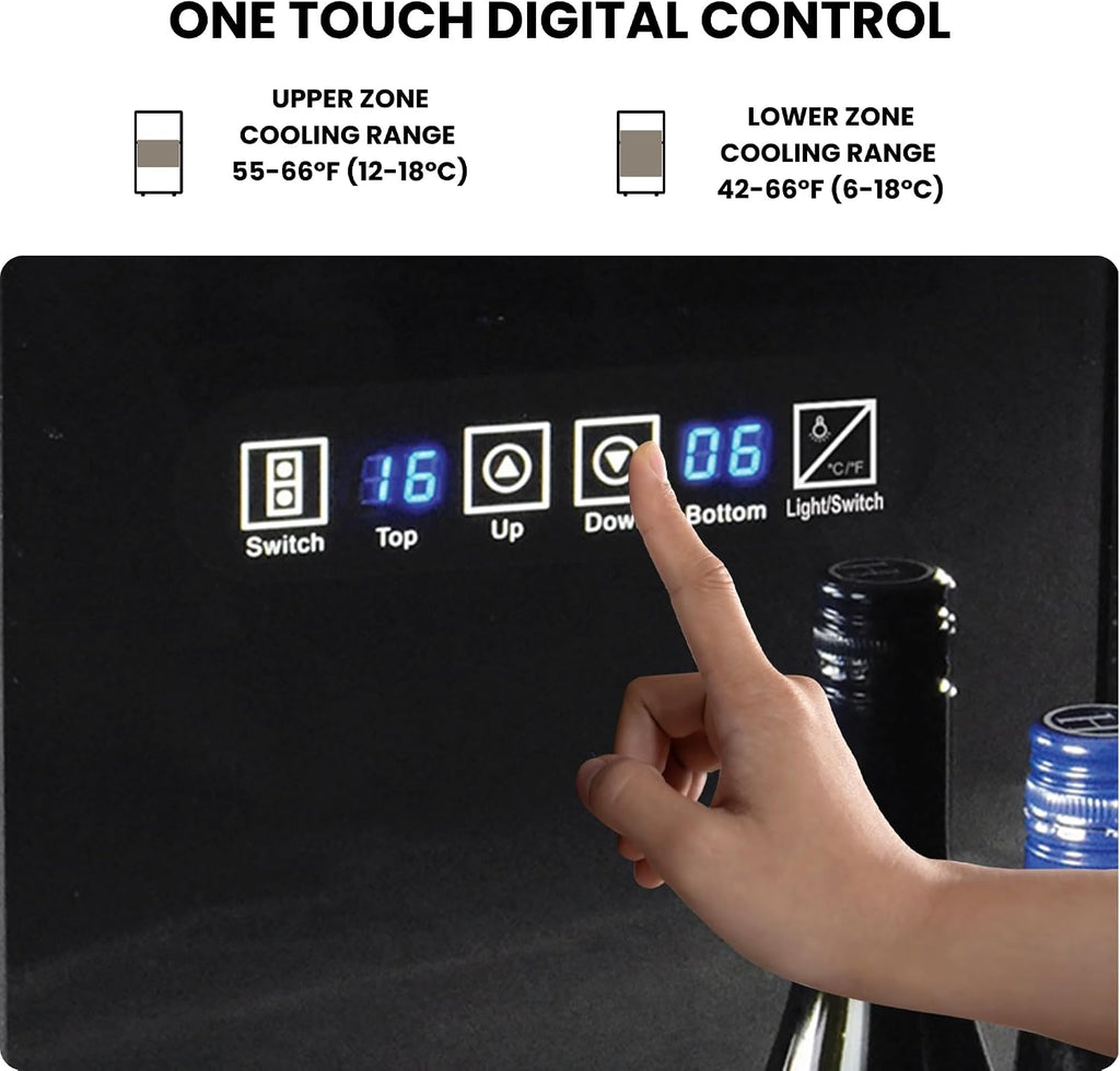 12 Bottle Dual Zone Thermoelectric Wine Cooler