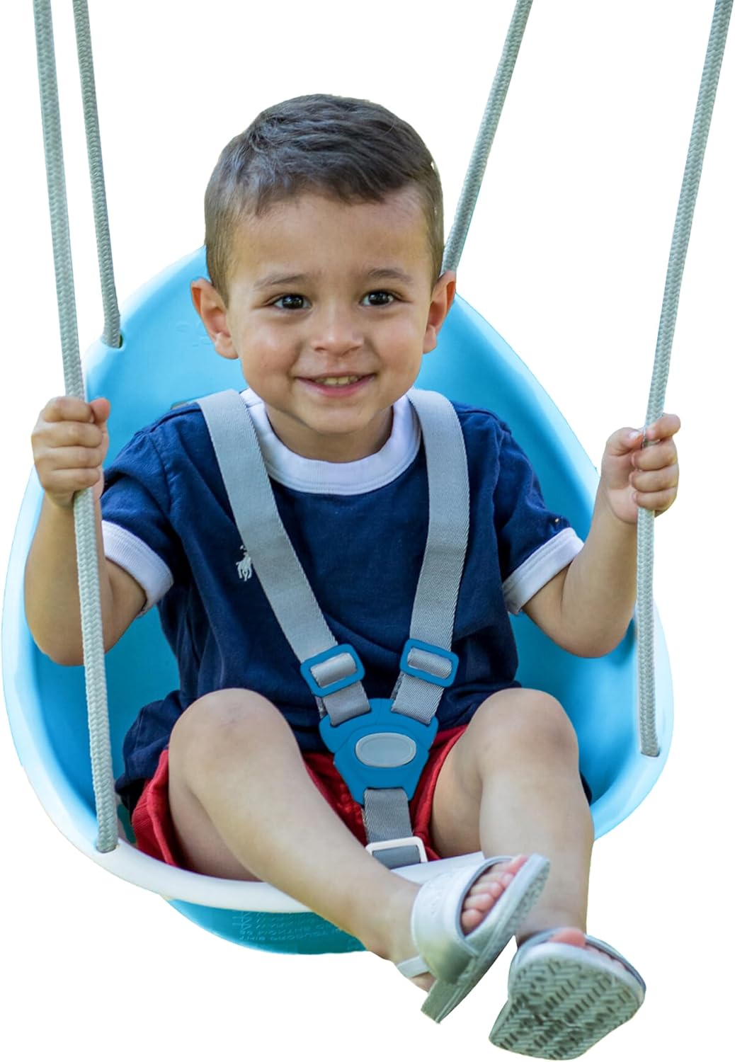 Coconut Toddler Swing – Comfy Baby Swing Outdoor, 3- Point Adjustable Safety Harness, Secure, Safe Quick Click