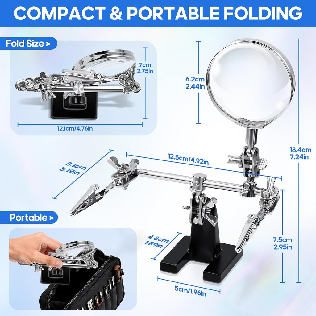 LXIANGN 2.5X Magnifying Helping Hands Soldering Station