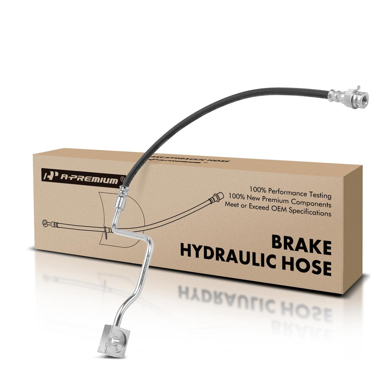 A-Premium Front Driver Brake Hydraulic Hose Compatible with Ford