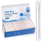 100 Pcs Serological Pipettes Individually Wrapped Bulk, 10 ml