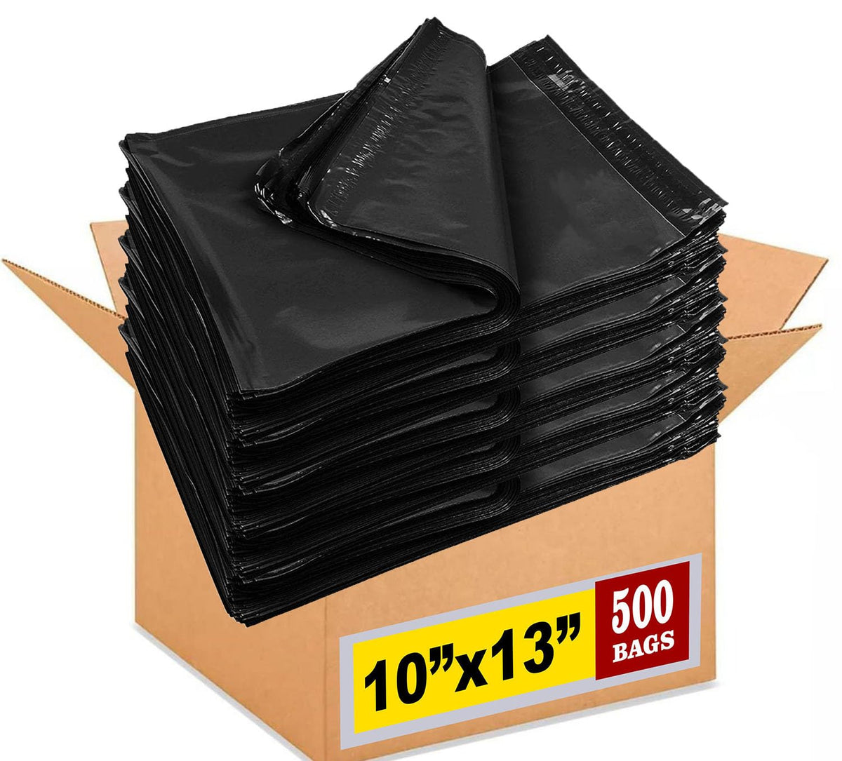 Black Poly Mailers, 10 x 13 Inch, 500 Pack