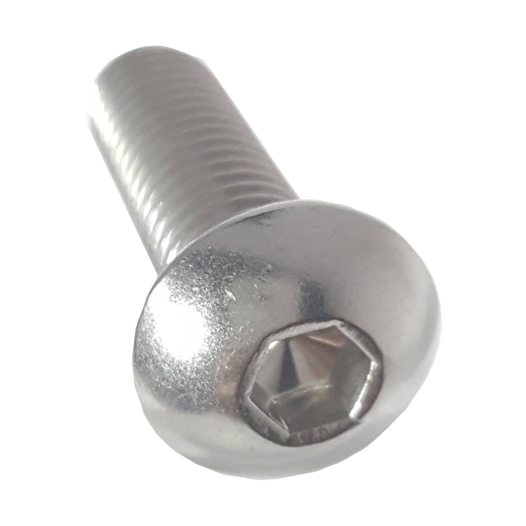 Fastenere Button Head Socket Cap Screws - 6-32 x 5/8" (50 Pack) Stainless Steel 18-8, Full Thread, Bright Plain Finish, Corrosion-Resistant, Machine Thread, Easy to Install w/Allen Socket Drive