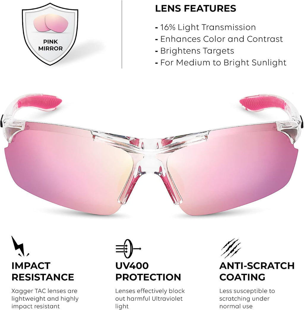 Polarized Sports Sunglasses for Men Women Wrap Around UV400 Running Baseball Softball Cycling Driving Glasses