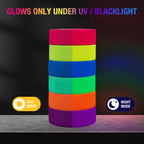 6-Pack 1in x 32.8ft Neon Gaffer Tape, Strong & Fluorescent Glow