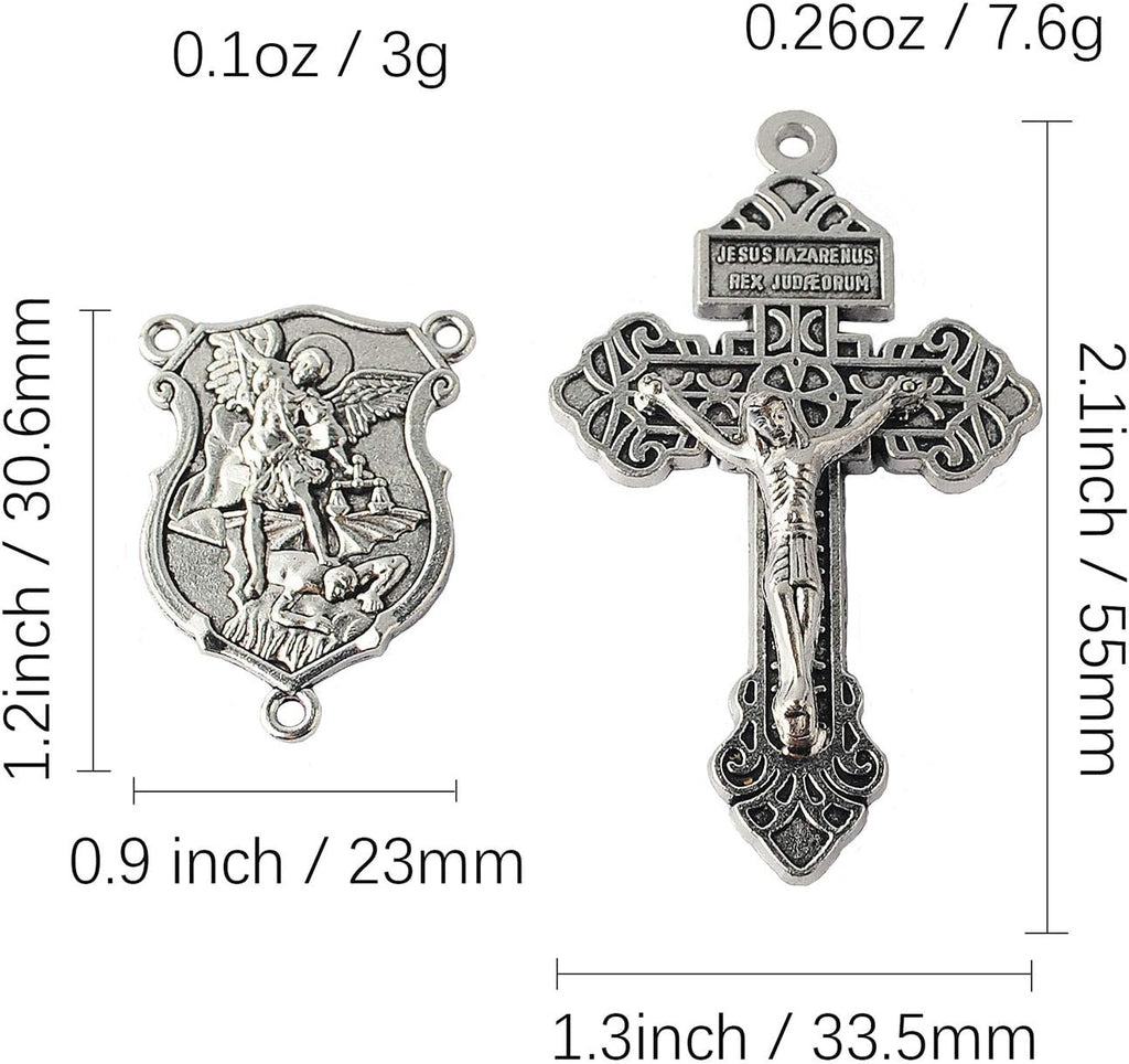 Rosary Making Pardon Crucifix Centerpiece St Michael Shield Medal